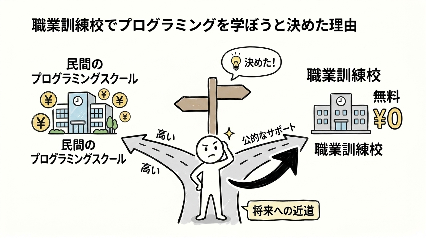 職業訓練校でプログラミングを学ぼうと決めた理由