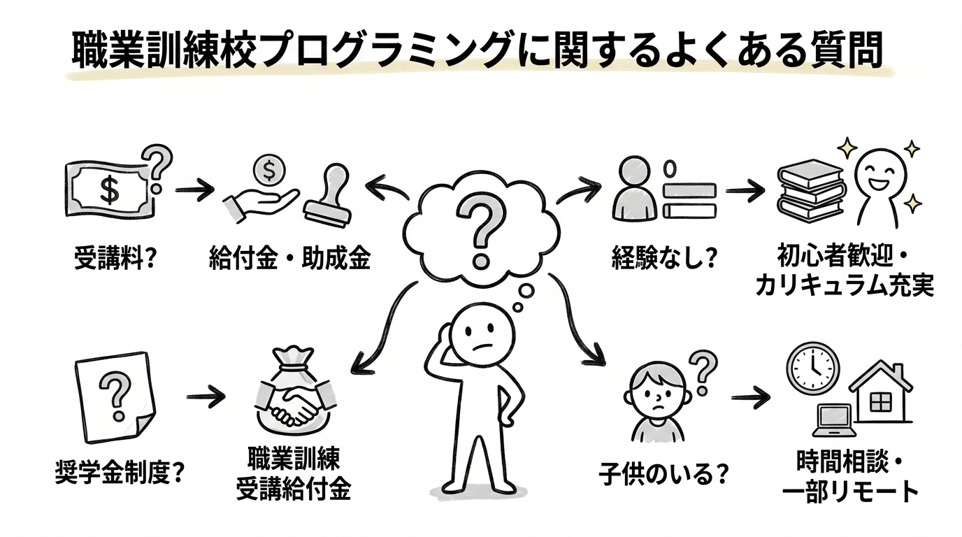 職業訓練校プログラミングに関するよくある質問