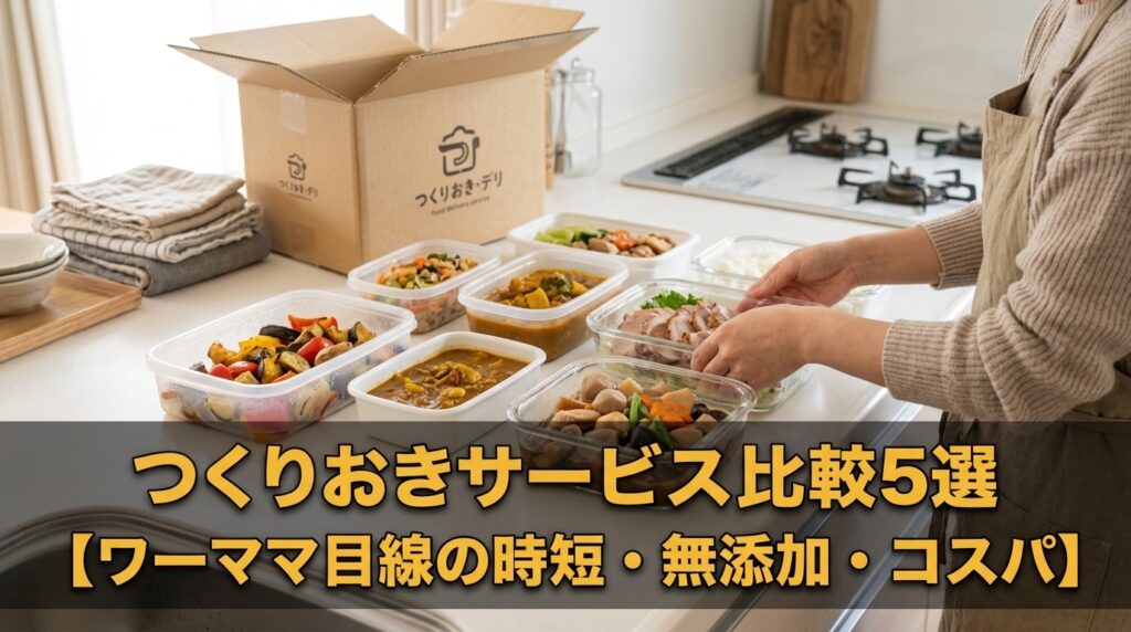 つくりおきサービス比較5選【ワーママ目線の時短・無添加・コスパ】