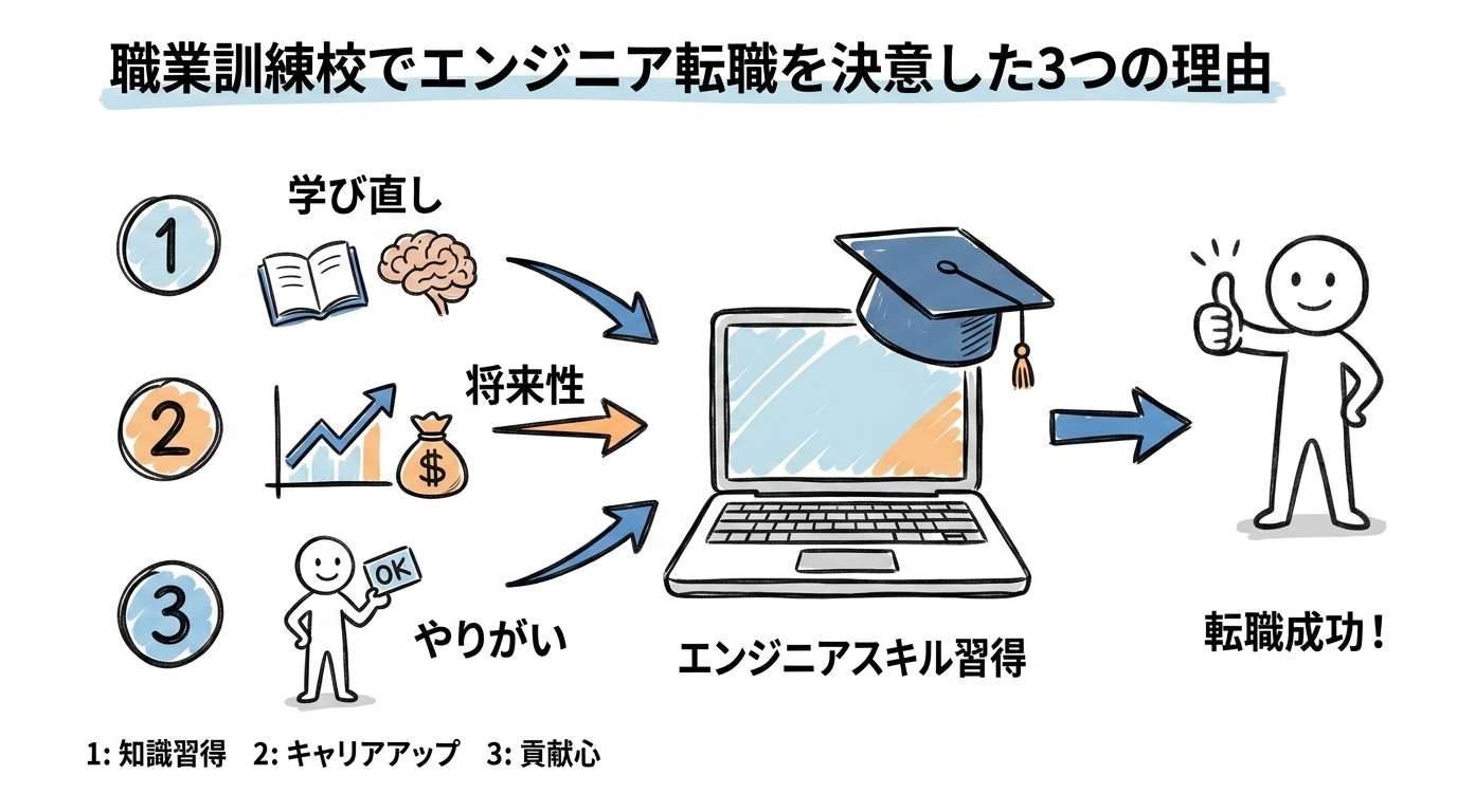 職業訓練校でエンジニア転職を決意した3つの理由