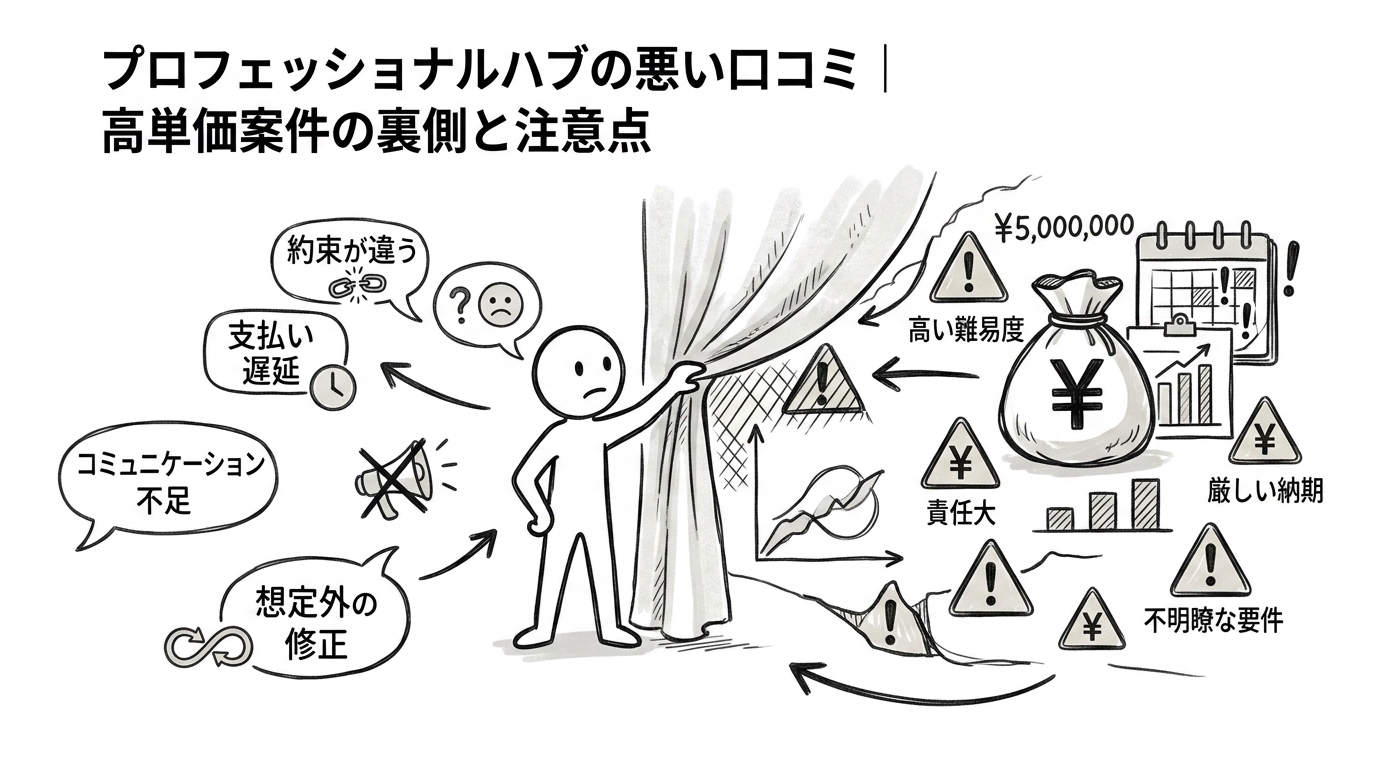 プロフェッショナルハブの悪い口コミ｜高単価案件の裏側と注意点