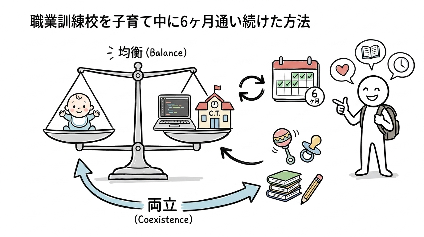 職業訓練校を子育て中に6ヶ月通い続けた方法