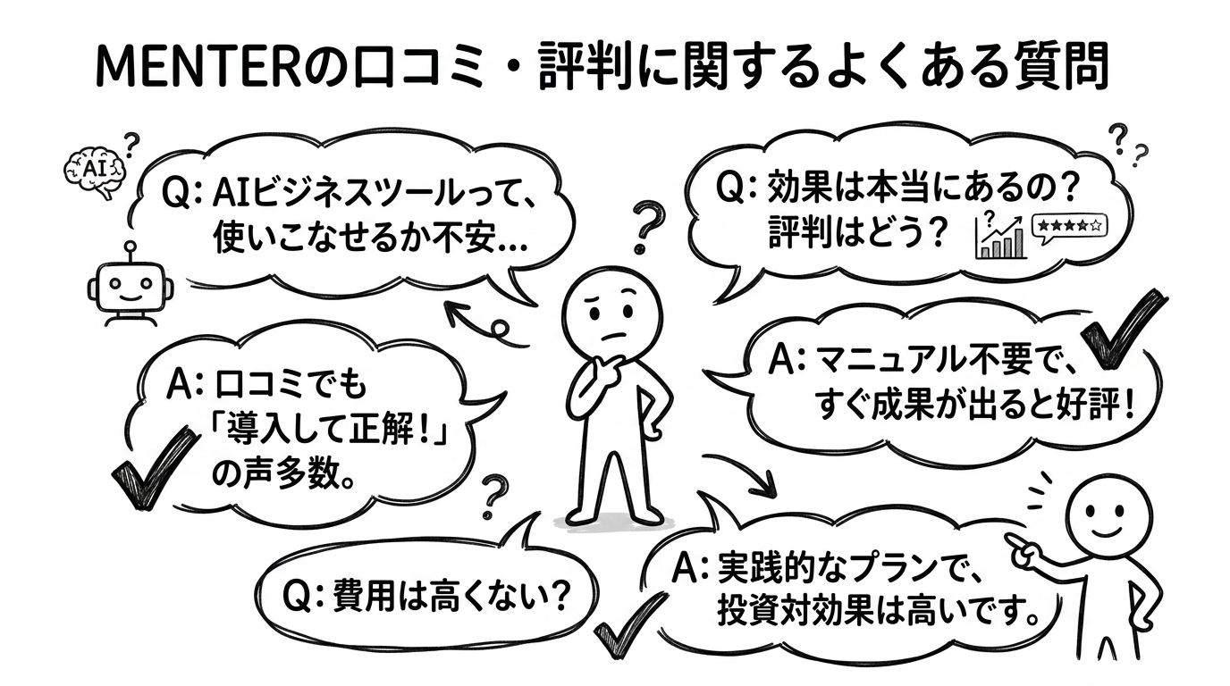 MENTERの口コミ・評判に関するよくある質問