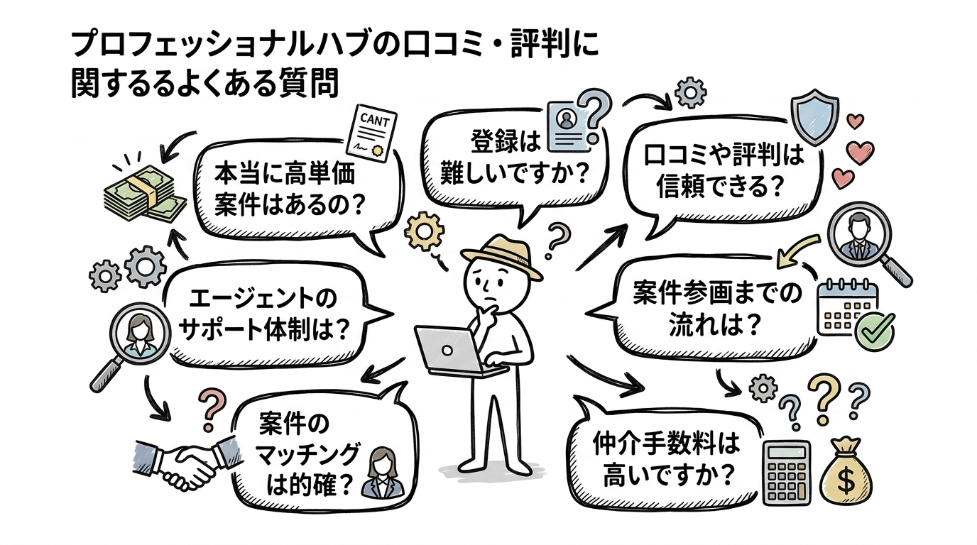 プロフェッショナルハブの口コミ・評判に関するよくある質問