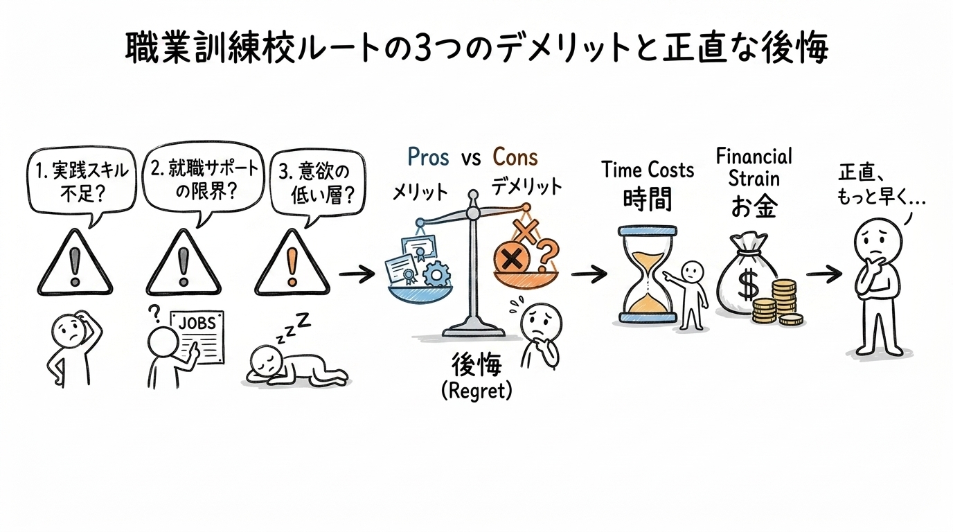 職業訓練校ルートの3つのデメリットと正直な後悔