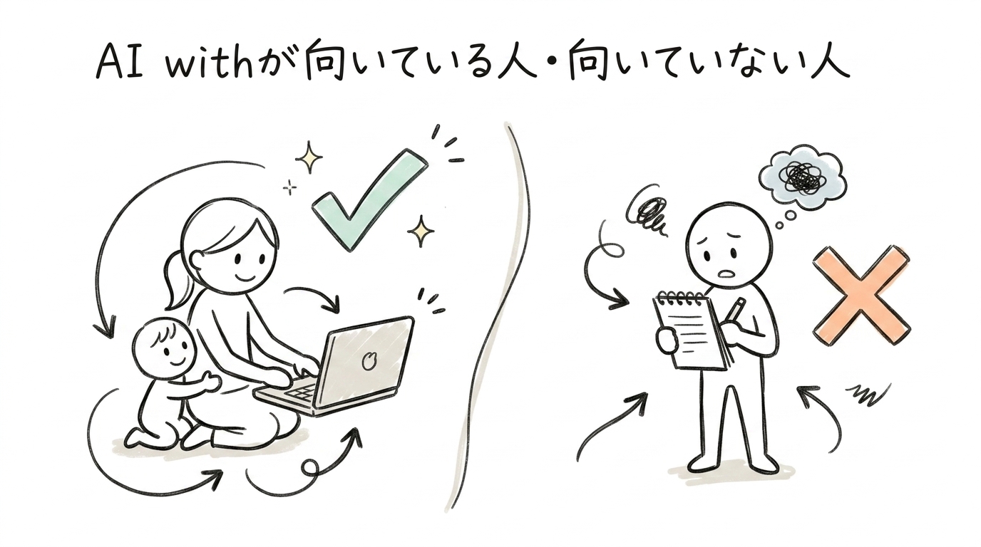 AI withが向いている人・向いていない人