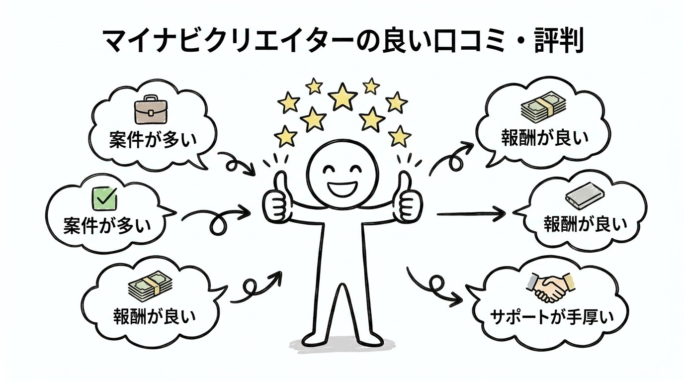 マイナビクリエイターの良い口コミ・評判