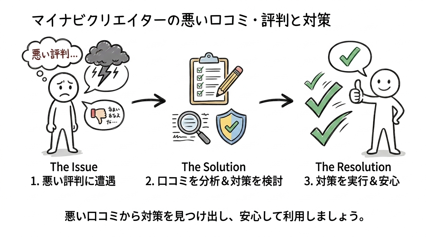 マイナビクリエイターの悪い口コミ・評判と対策