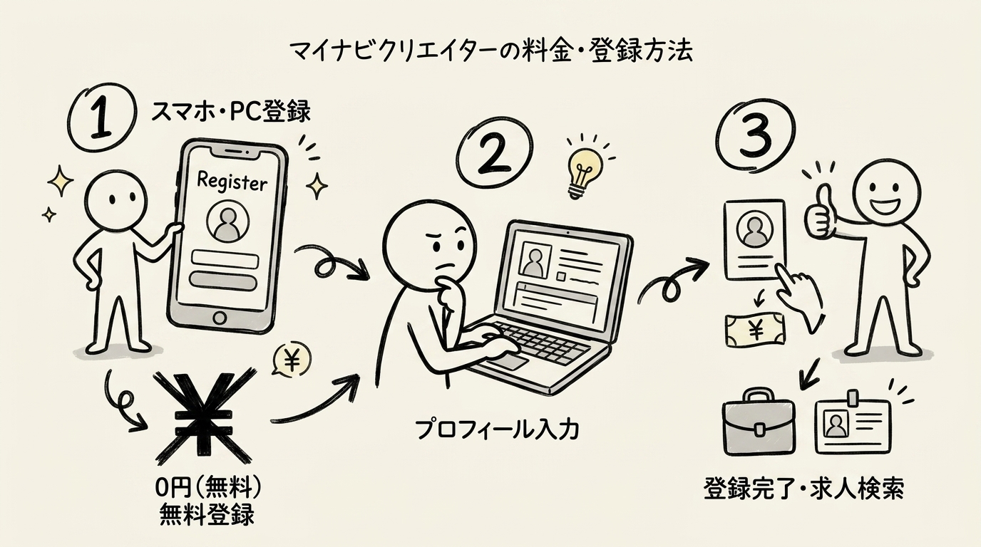 マイナビクリエイターの料金・登録方法