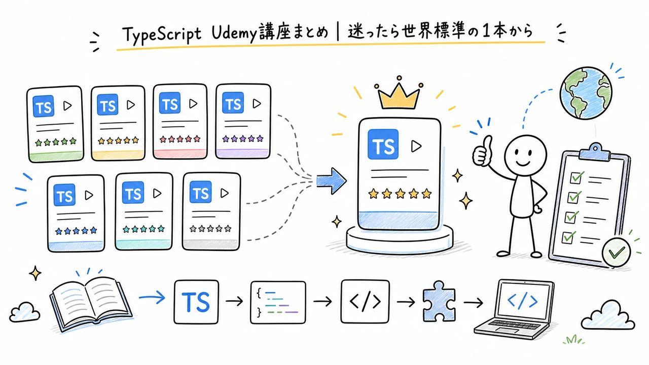 TypeScript Udemy講座まとめ|迷ったら世界標準の1本から