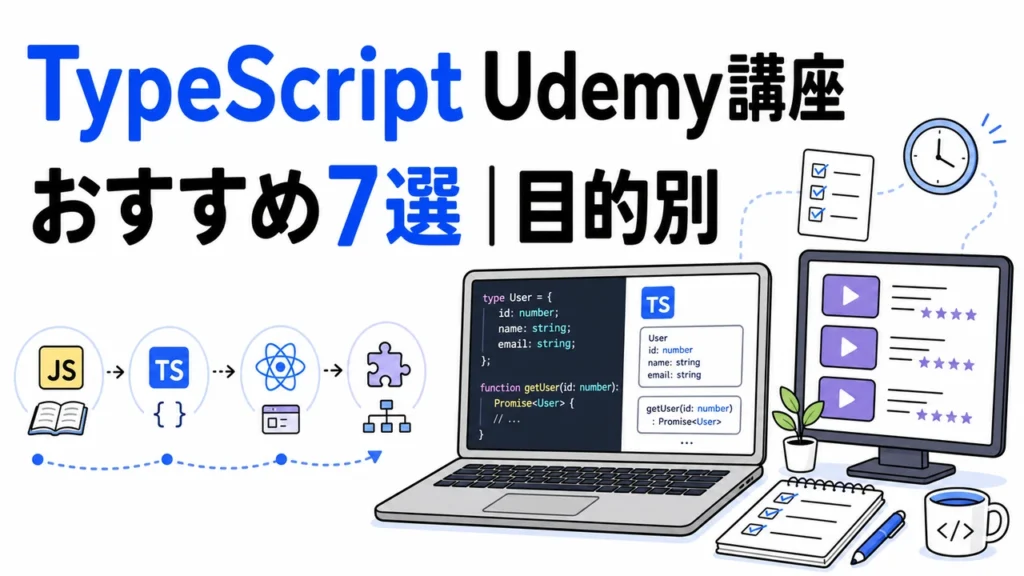 TypeScript おすすめ Udemy 講座