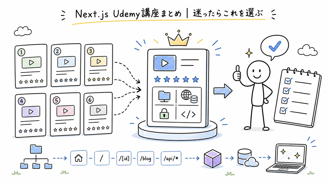 Next.js Udemy講座まとめ|迷ったらこれを選ぶ