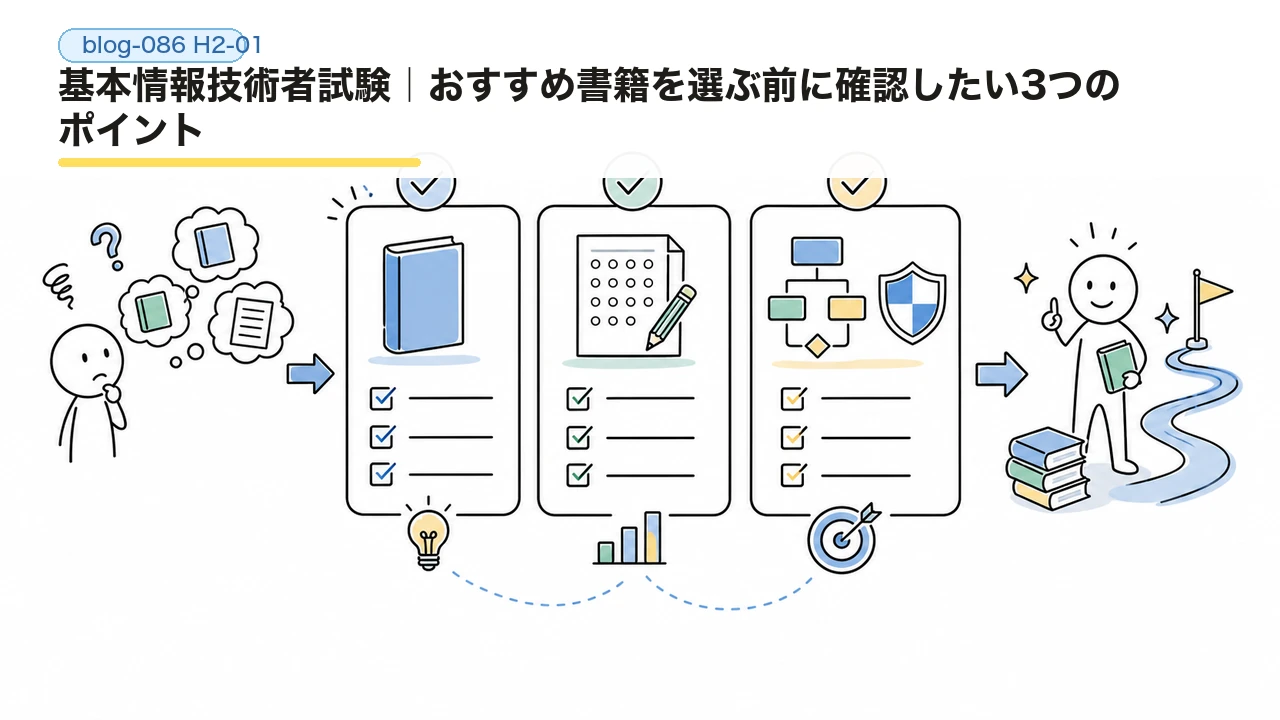 基本情報技術者試験｜おすすめ書籍を選ぶ前に確認したい3つのポイント