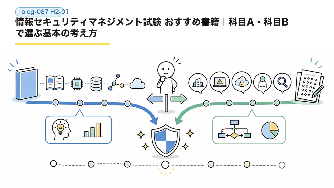 情報セキュリティマネジメント試験 おすすめ書籍｜科目A・科目Bで選ぶ基本の考え方
