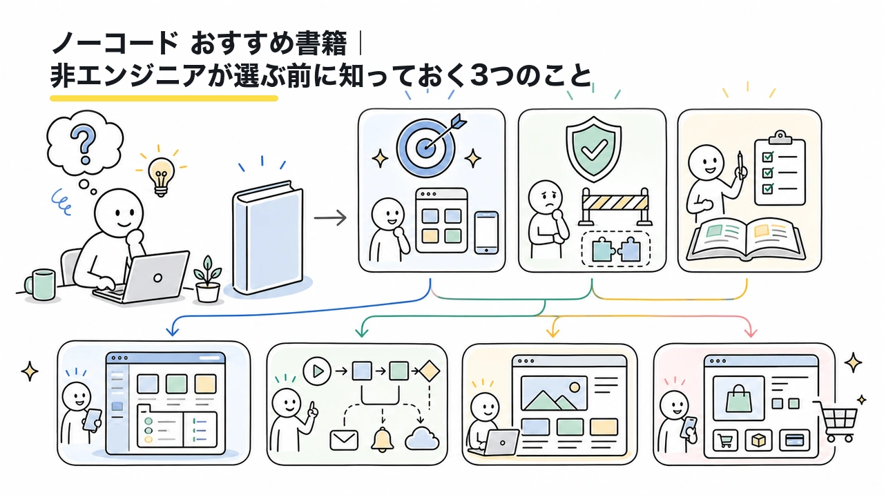 ノーコード おすすめ書籍|非エンジニアが選ぶ前に知っておく3つのこと