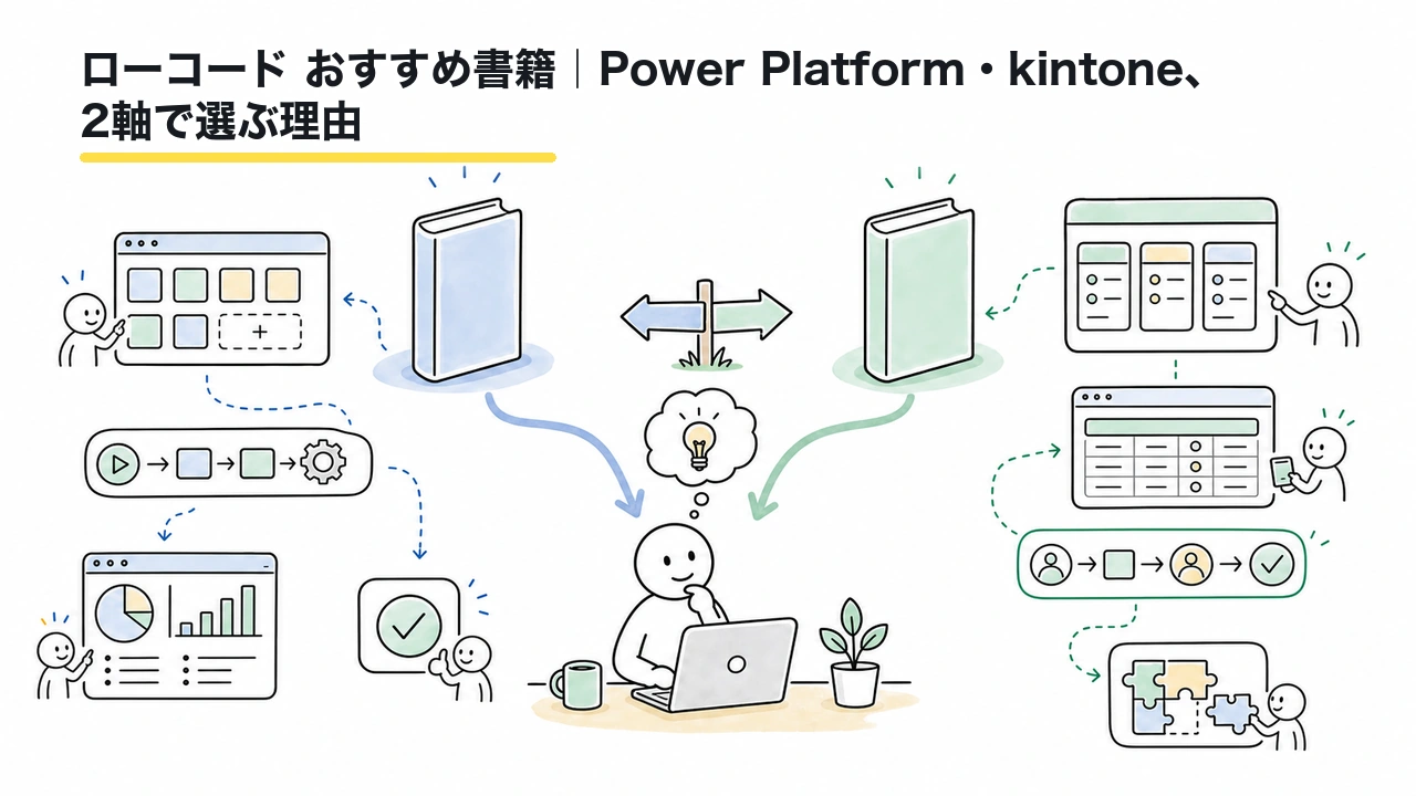 ローコード おすすめ書籍|Power Platform・kintone、2軸で選ぶ理由