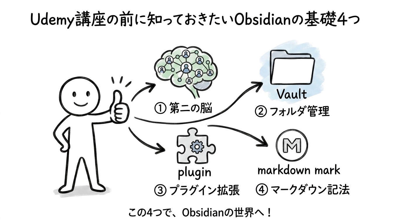 Udemy講座の前に知っておきたいObsidianの基礎4つ