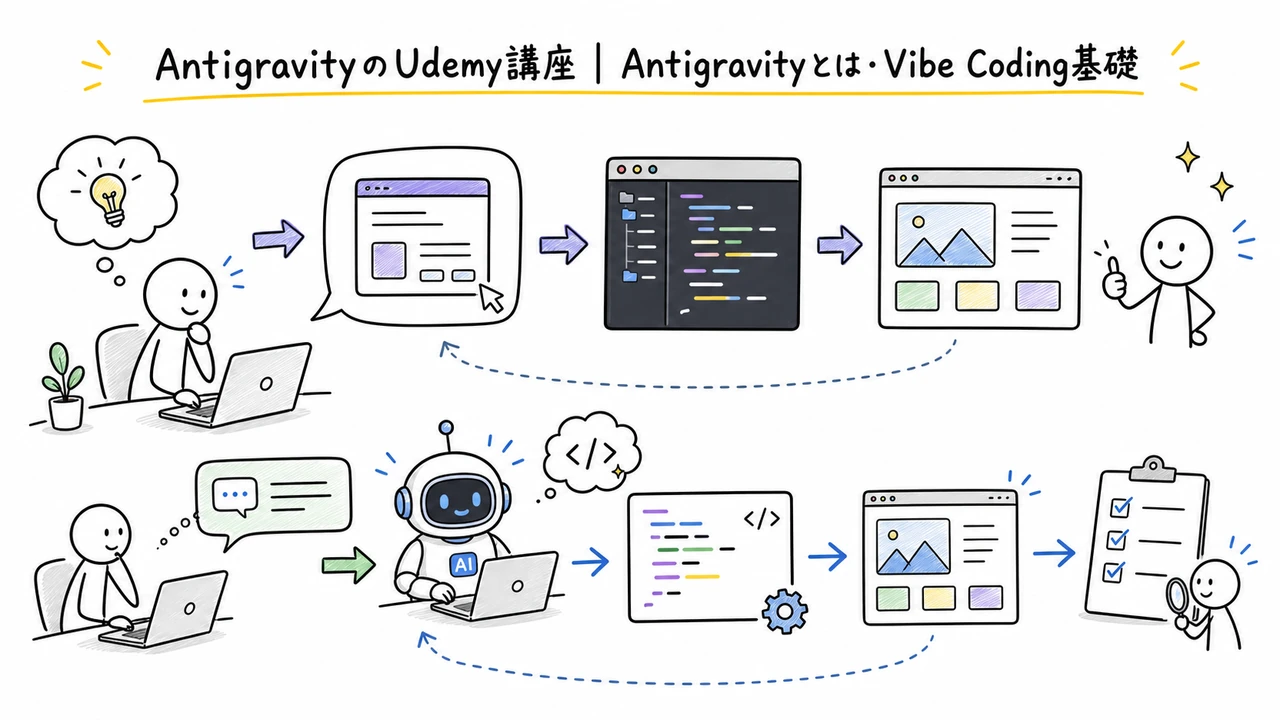AntigravityのUdemy講座｜Antigravityとは・Vibe Coding基礎