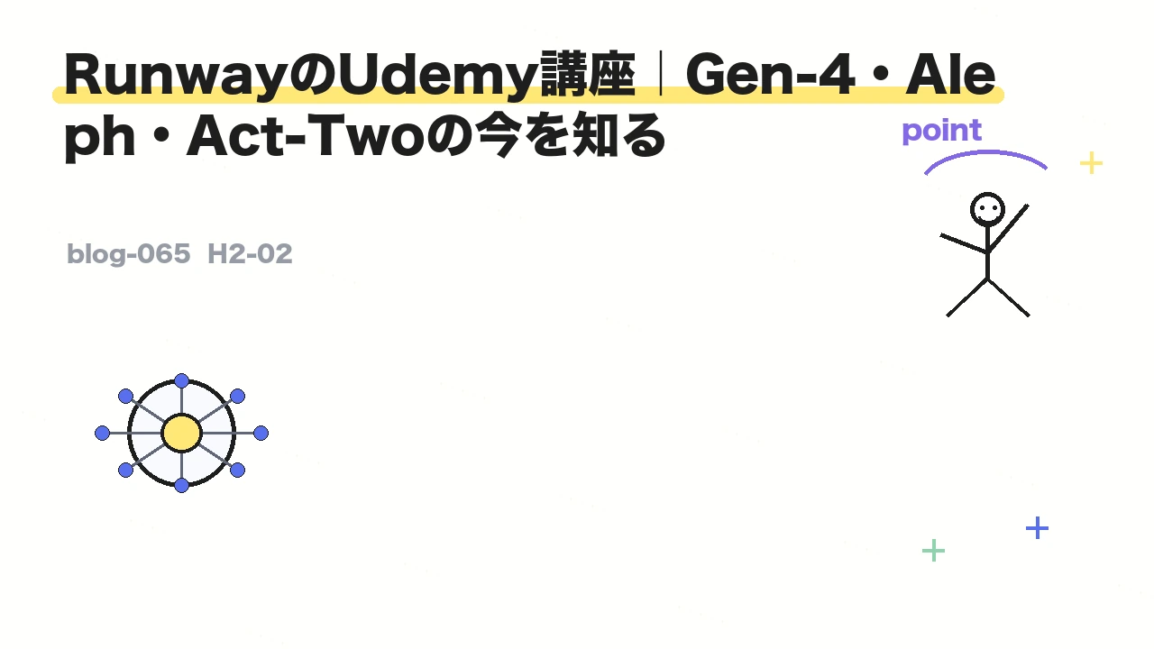 RunwayのUdemy講座｜Gen-4・Aleph・Act-Twoの今を知る