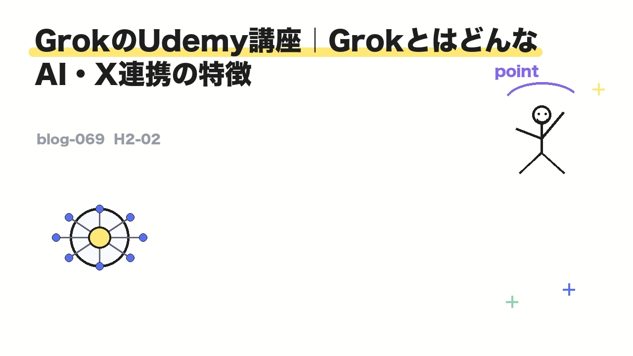 GrokのUdemy講座|GrokとはどんなAI・X連携の特徴