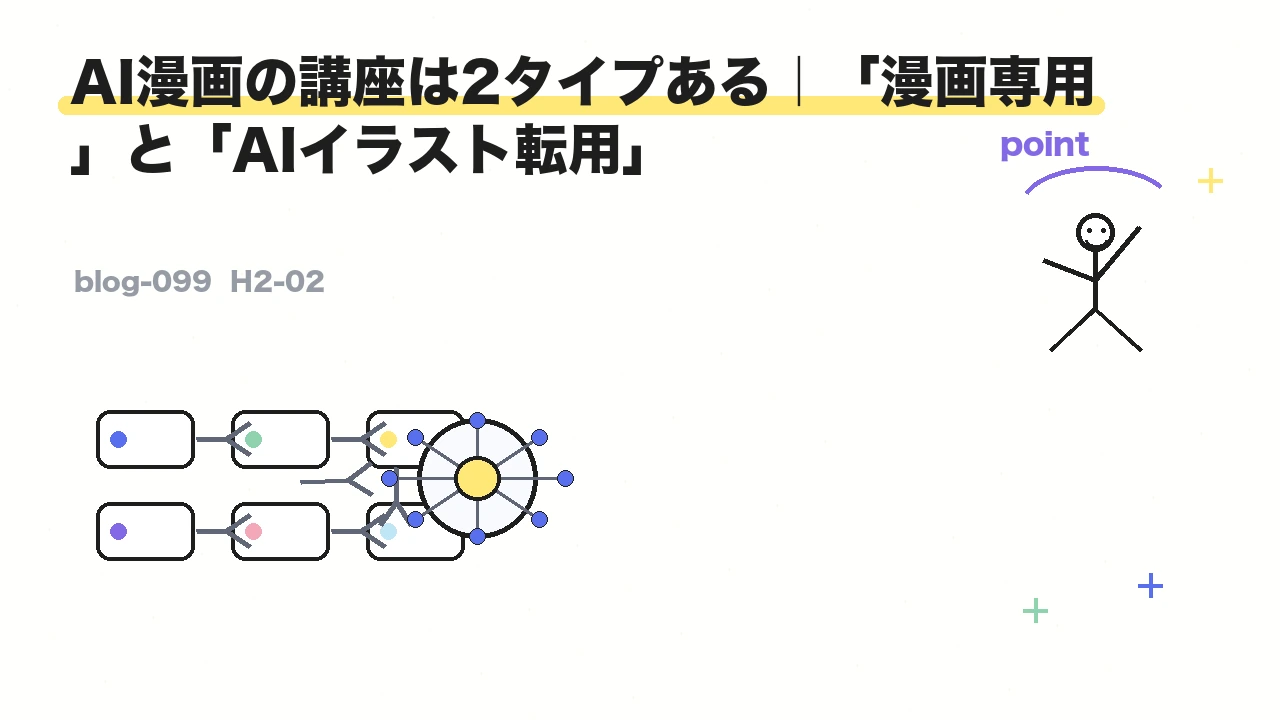 AI漫画の講座は2タイプある｜「漫画専用」と「AIイラスト転用」