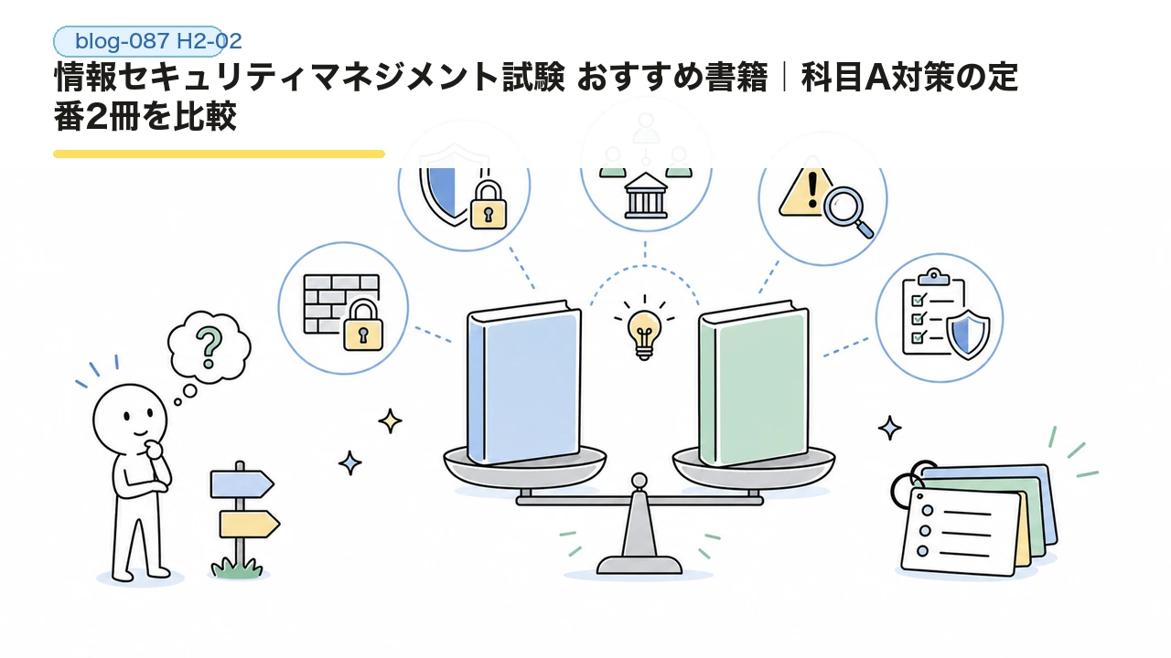 情報セキュリティマネジメント試験 おすすめ書籍｜科目A対策の定番2冊を比較
