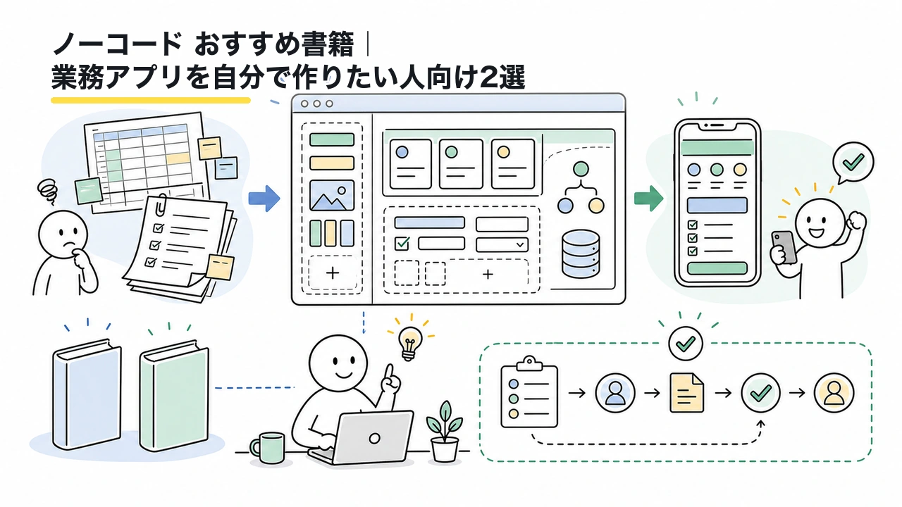 ノーコード おすすめ書籍|業務アプリを自分で作りたい人向け2選