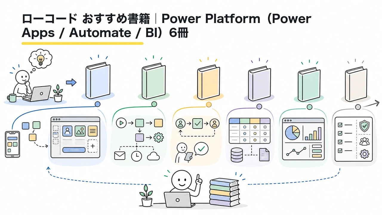 ローコード おすすめ書籍|Power Platform(Power Apps / Automate / BI)6冊