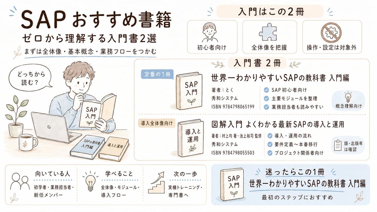 SAP おすすめ書籍｜ゼロから理解する入門書2選