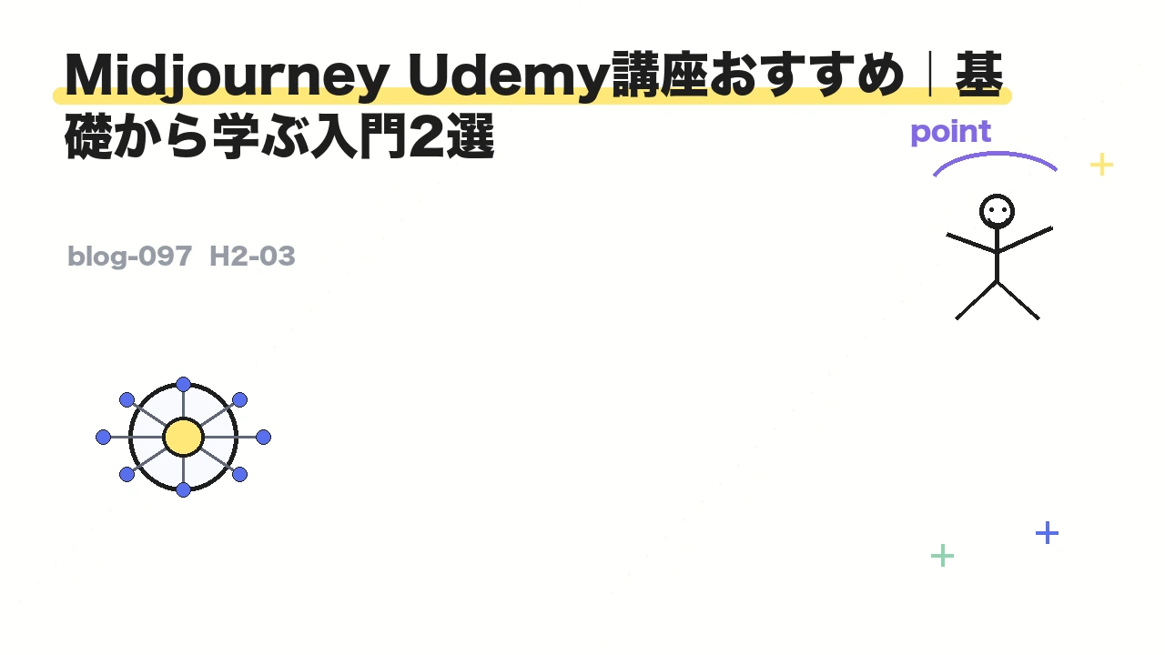 Midjourney Udemy講座おすすめ|基礎から学ぶ入門2選