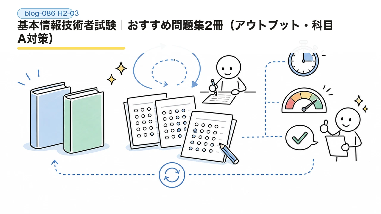 基本情報技術者試験｜おすすめ問題集2冊（アウトプット・科目A対策）