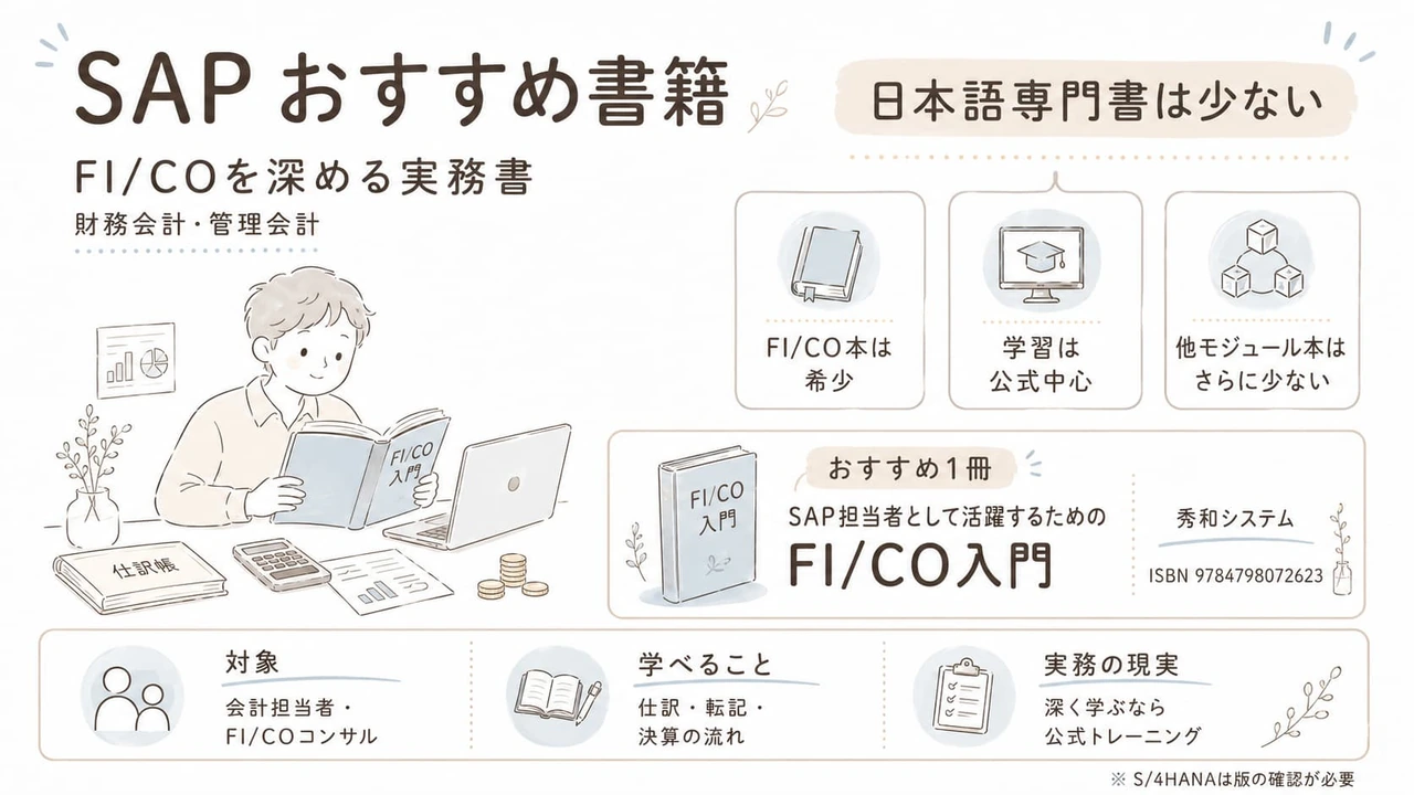 SAP おすすめ書籍｜FI/COを深める実務書（財務会計・管理会計）