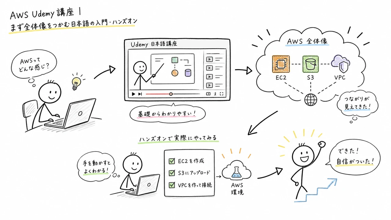 AWS Udemy講座｜まず全体像をつかむ日本語の入門・ハンズオン