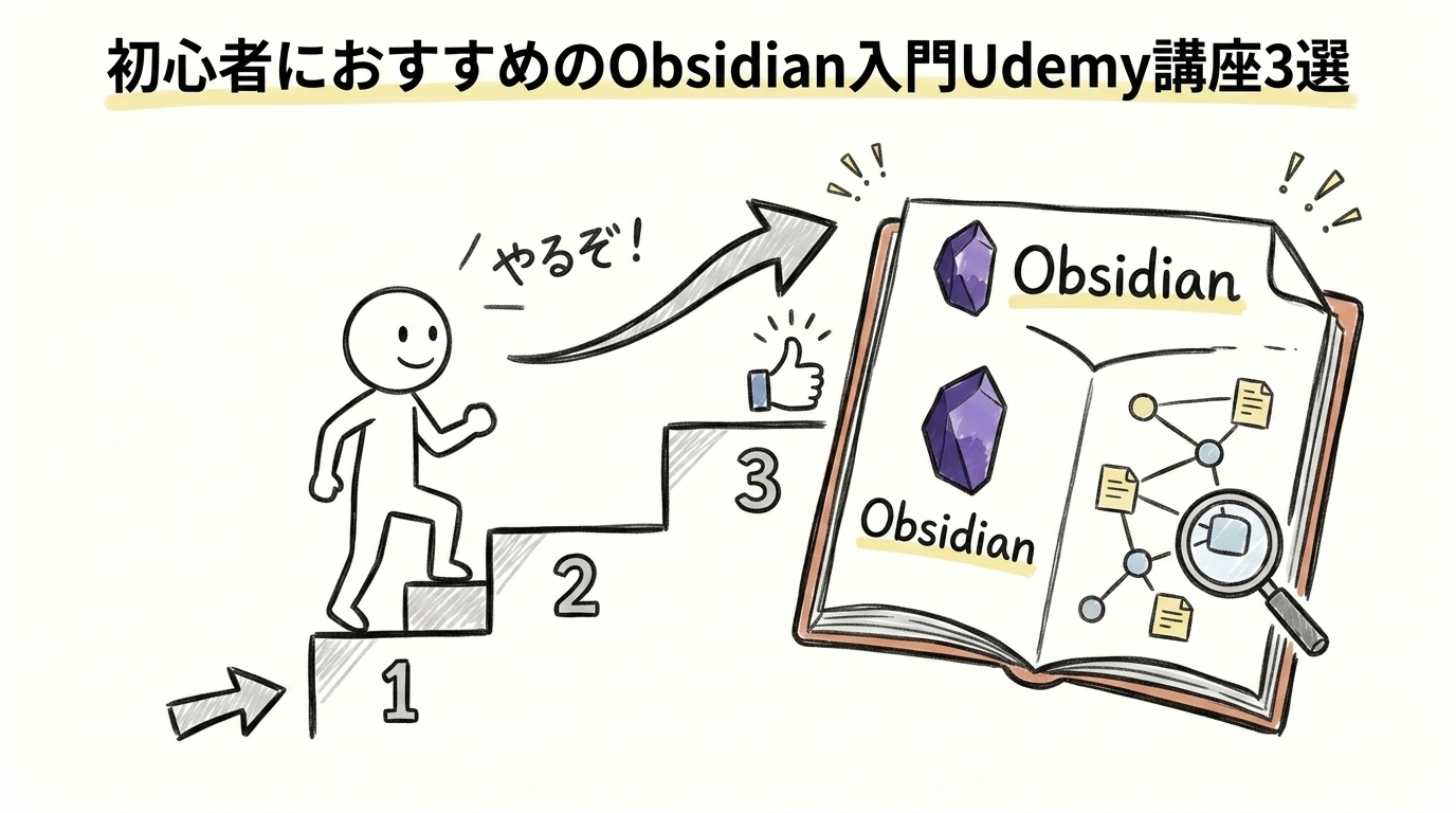 初心者におすすめのObsidian入門Udemy講座3選