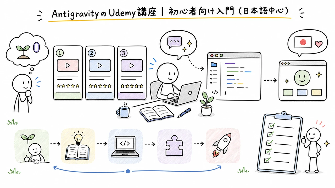 AntigravityのUdemy講座｜初心者向け入門（日本語中心）