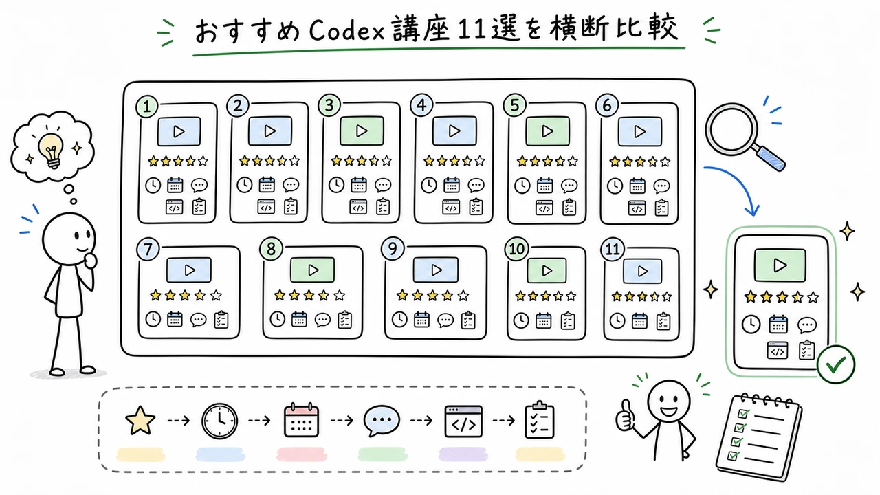 【比較表】おすすめCodex講座11選を横断比較