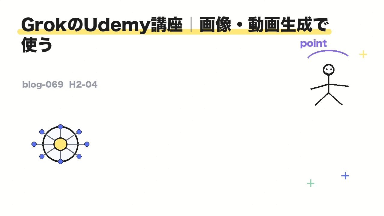 GrokのUdemy講座|画像・動画生成で使う