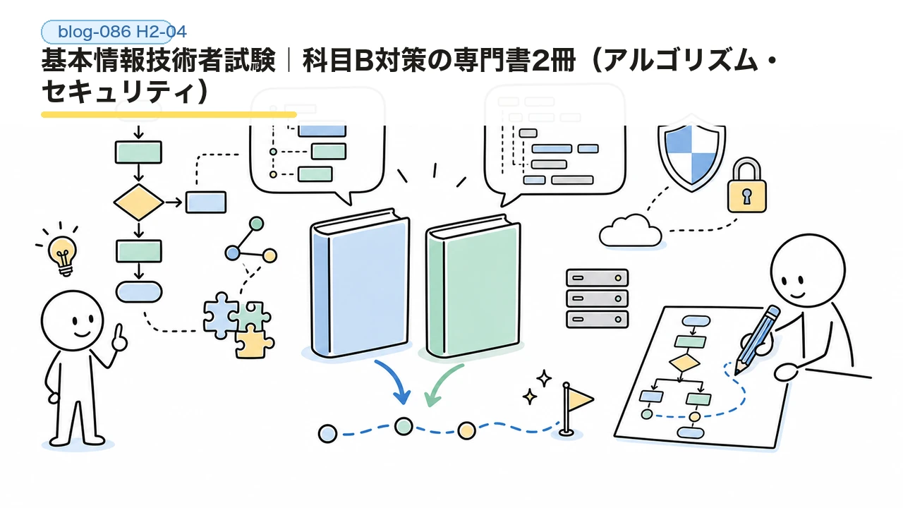 基本情報技術者試験｜科目B対策の専門書2冊（アルゴリズム・セキュリティ）