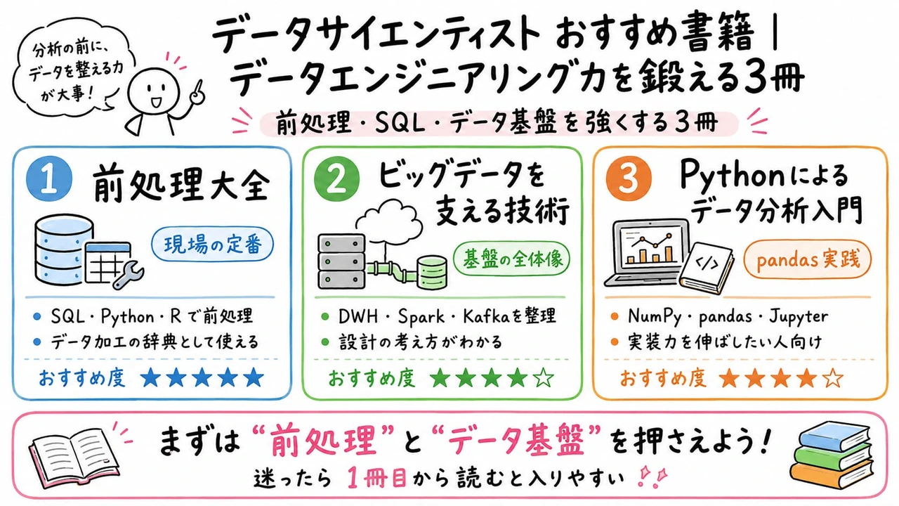 データサイエンティスト おすすめ書籍｜データエンジニアリング力を鍛える3冊