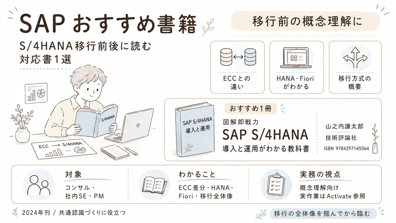 SAP おすすめ書籍｜S/4HANA移行前後に読む対応書1選