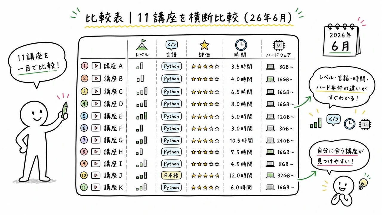 比較表|11講座を横断比較(26年6月)