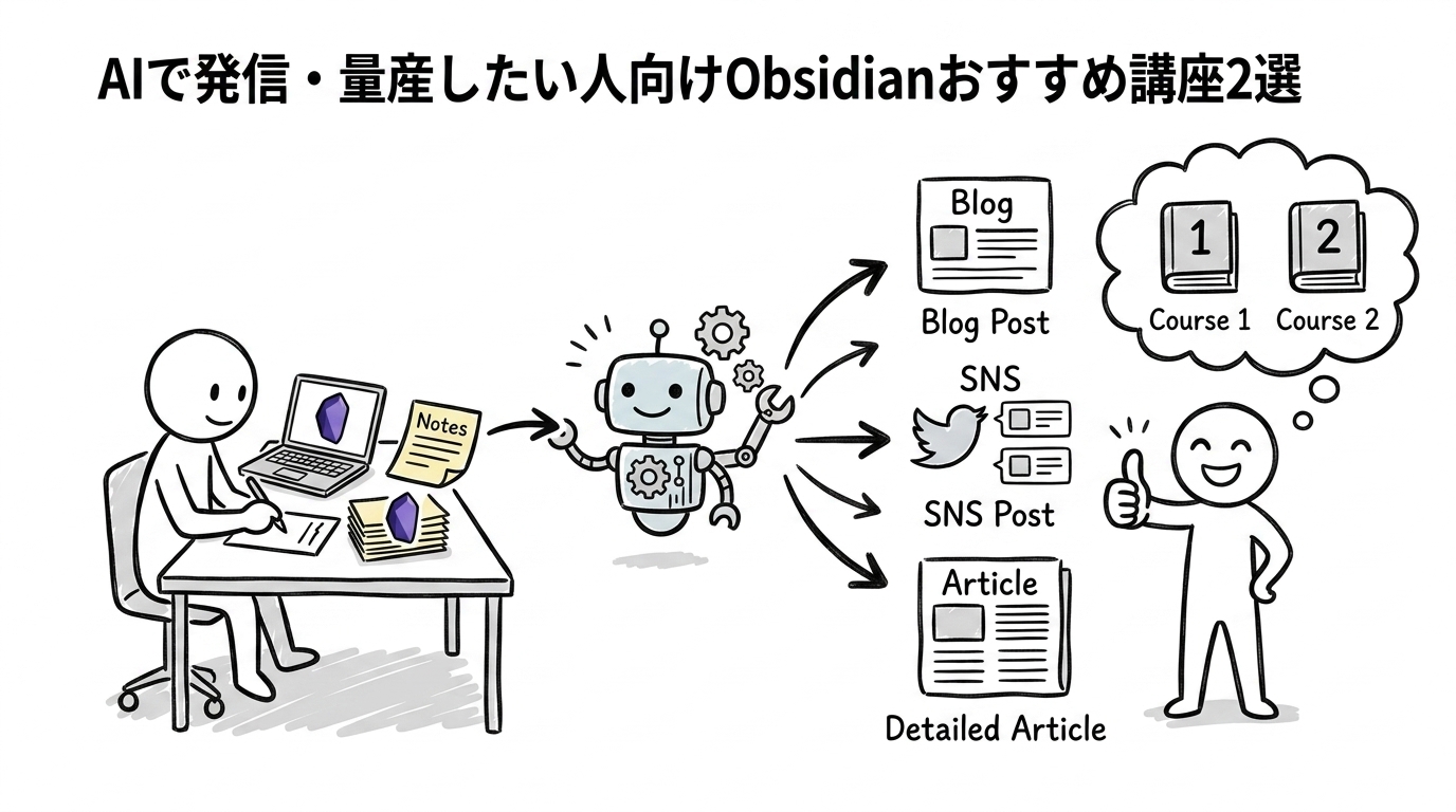 AIで発信・量産したい人向けObsidianおすすめ講座2選