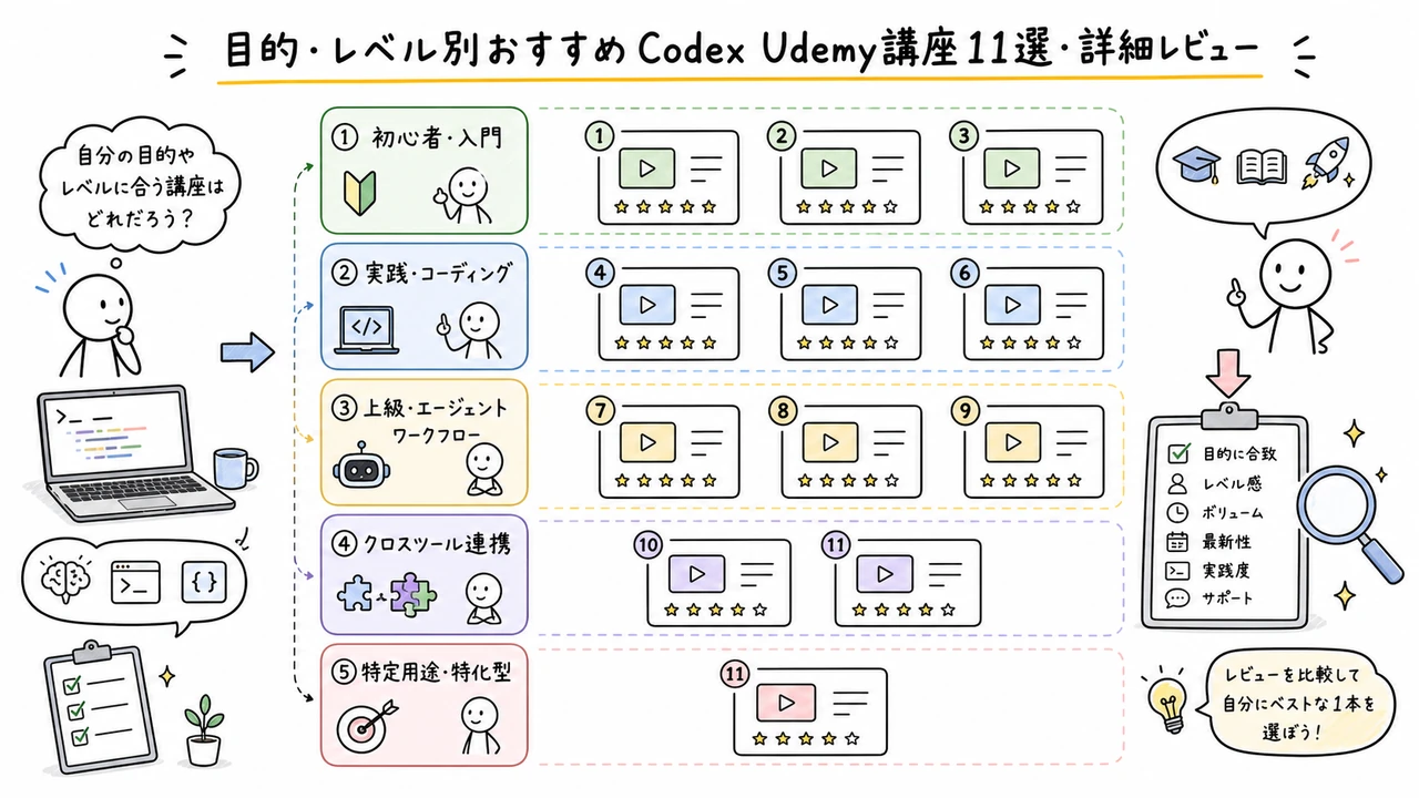 【目的・レベル別】おすすめCodex Udemy講座11選・詳細レビュー