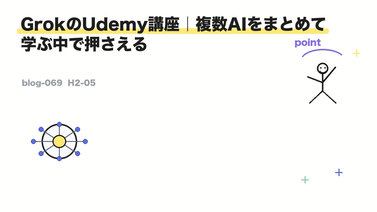 GrokのUdemy講座|複数AIをまとめて学ぶ中で押さえる