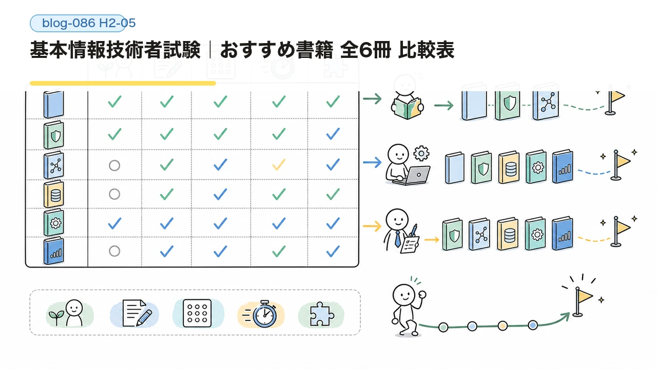 基本情報技術者試験｜おすすめ書籍 全6冊 比較表