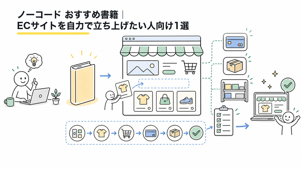 ノーコード おすすめ書籍|ECサイトを自力で立ち上げたい人向け1選