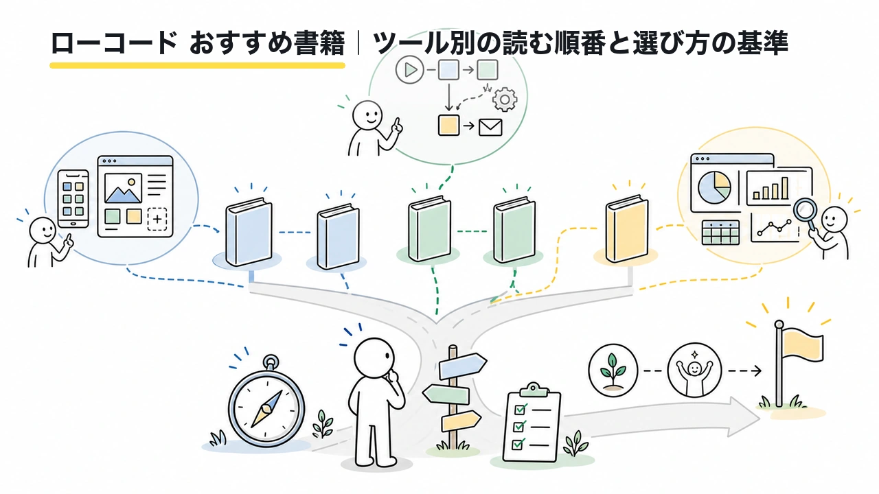 ローコード おすすめ書籍|ツール別の読む順番と選び方の基準
