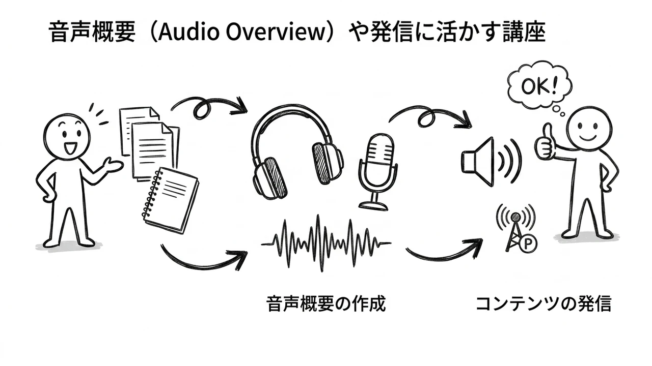 音声概要(Audio Overview)や発信に活かす講座