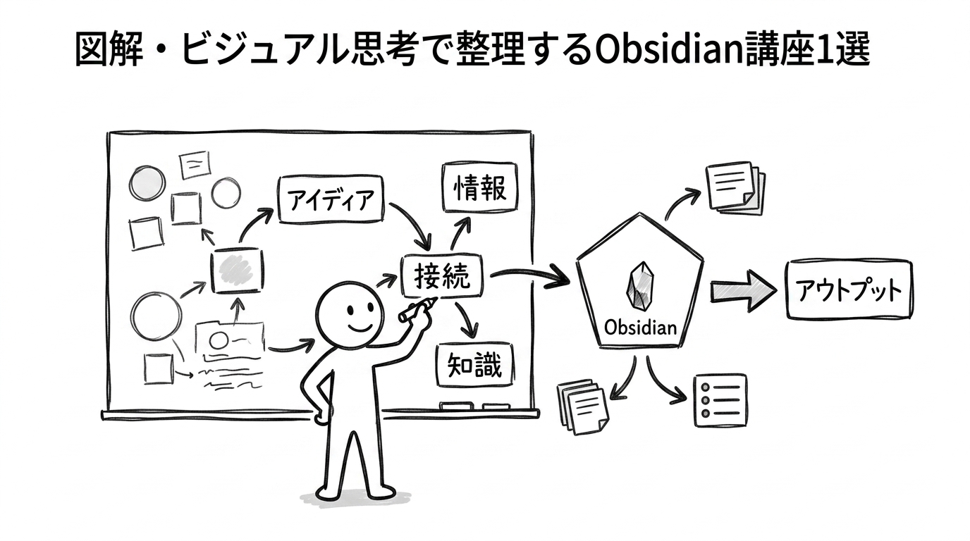 図解・ビジュアル思考で整理するObsidian講座1選