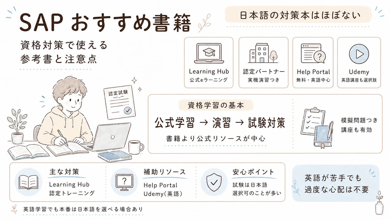 SAP おすすめ書籍｜資格対策で使える参考書と注意点